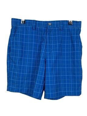 PGA Tour Boys Golf Shorts Plaid Adjustable Waist Size 14/16 L